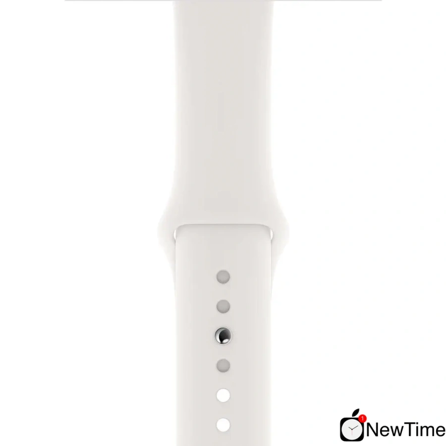 Apple Watch Series 5 GPS 44mm Silver Aluminum Case with White Sport Band (MWVD2)